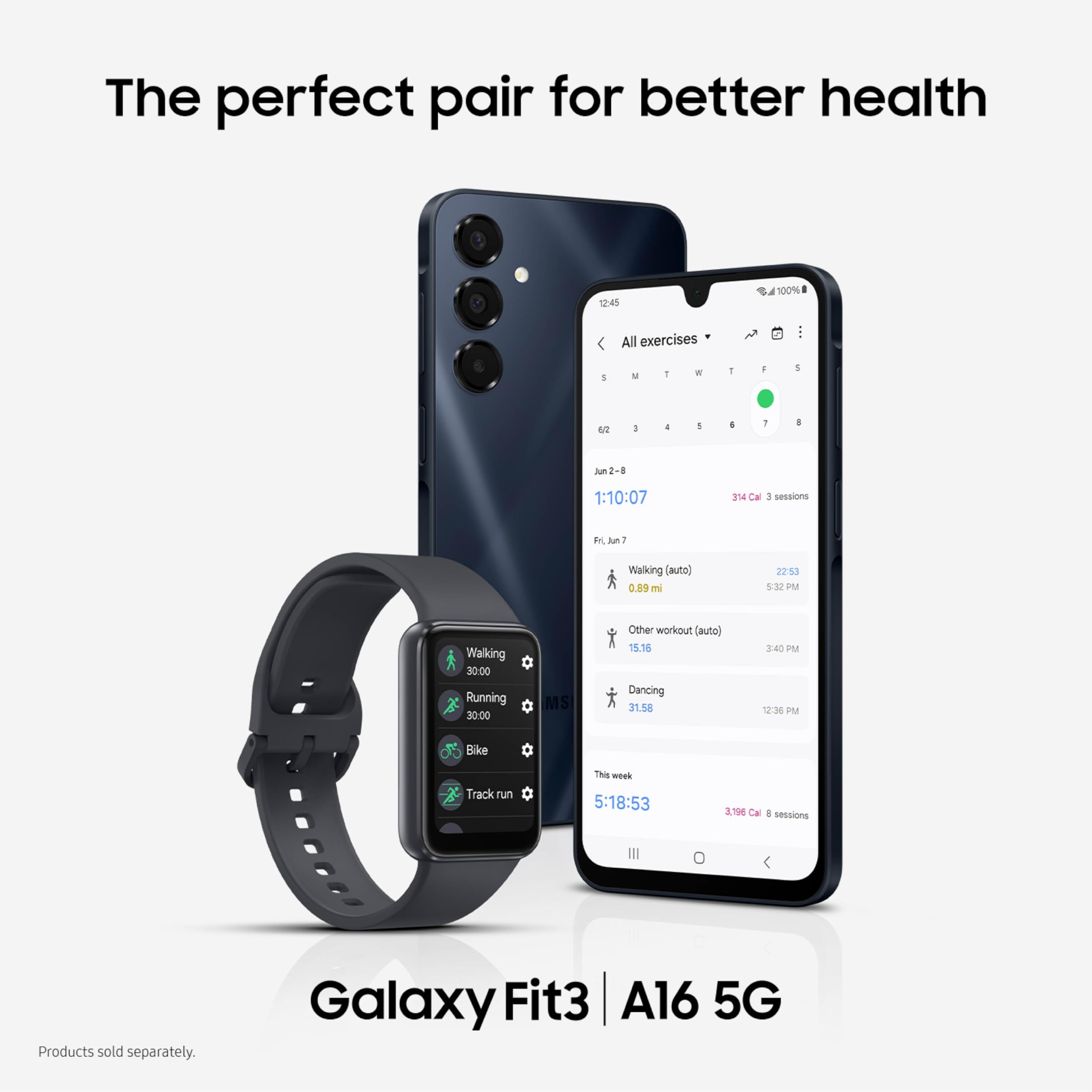 Samsung Galaxy A16 5G A Series Cell Phone, Unlocked Android Smartphone, Large AMOLED Display, Durable Design, Super Fast Charging, Expandable Storage, US Version, 2025, Blue Black