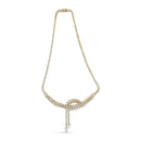 14k Yellow Gold 17.0 Cttw Diamond Double Row Lariat 18" Inch Tennis