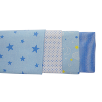 Blue Four Pack Receiving Blanket