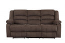 120inches Contemporary Brown Fabric Sofa Set