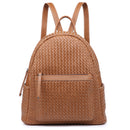 Woven backpack purse for women brown sif2068 BR05