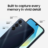 Samsung Galaxy A16 5G A Series Cell Phone, Unlocked Android Smartphone, Large AMOLED Display, Durable Design, Super Fast Charging, Expandable Storage, US Version, 2025, Blue Black