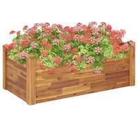 Garden Raised Bed 23.6"x23.6"x17.3" Solid Acacia Wood