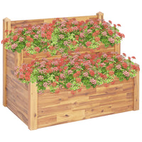 Garden Raised Bed 23.6"x23.6"x17.3" Solid Acacia Wood