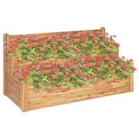 Garden Raised Bed 23.6"x23.6"x17.3" Solid Acacia Wood