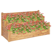 Garden Raised Bed 23.6"x23.6"x17.3" Solid Acacia Wood