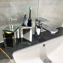 Square Soap Dispenser and Toothbrush Holder in Gift Box, Black Crushed