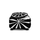 Backpack - Large Water-resistant Bag - Black and White Geometric