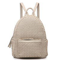 Woven backpack purse for women camel MT1086-13 BR