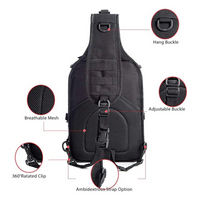 Tactical Military Sling Backpack 15L Shoulder Bag Molle Outdoor