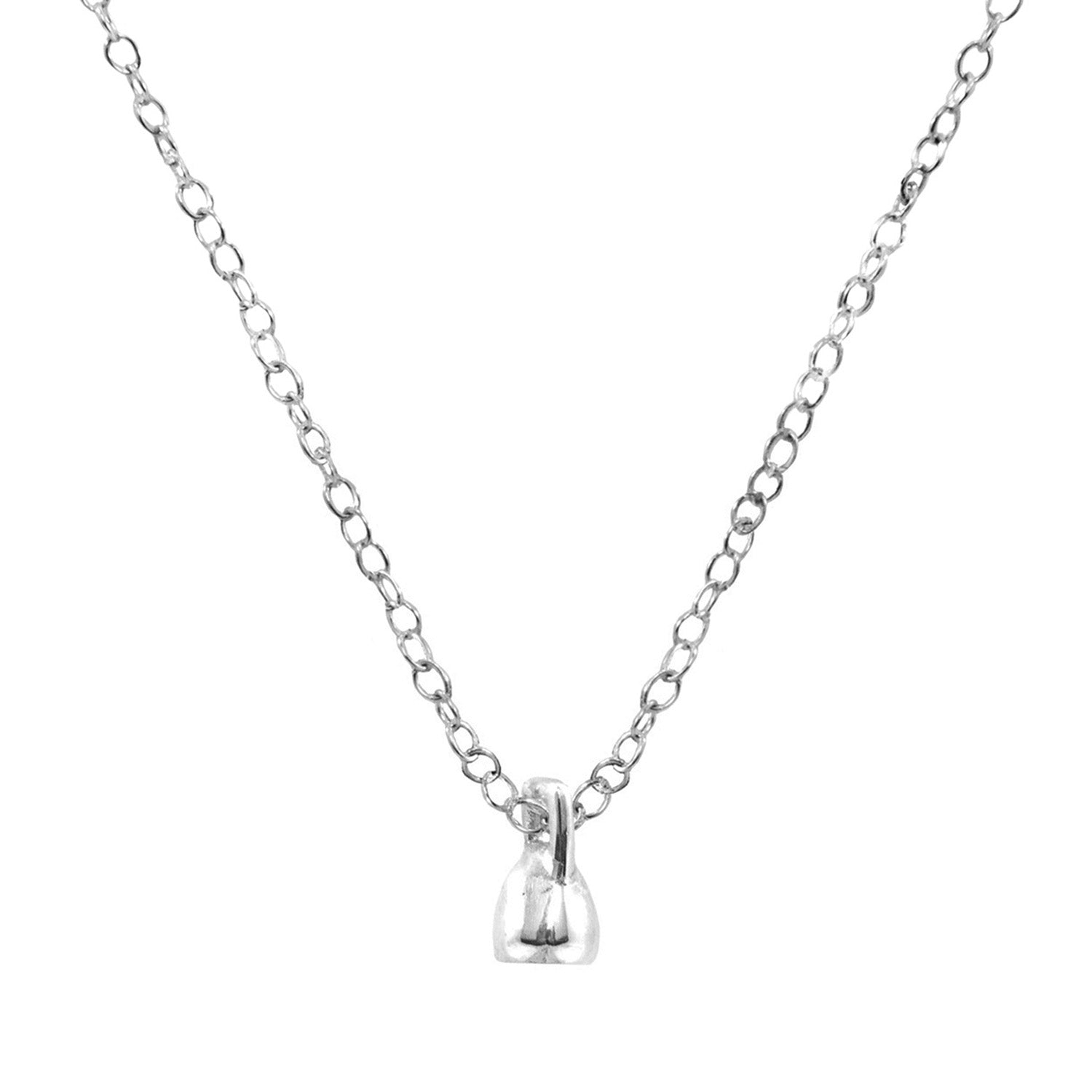 Kissing Lips Link Paradise Silver Necklace Pendant