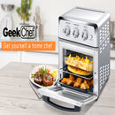 Stainless steel 1500W Air fryer toaster oven with 4 blades