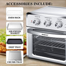 Stainless steel 1500W Air fryer toaster oven with 4 blades