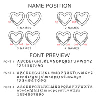 Mothers Necklace, Children Names Jewelry, Heart Name Necklace