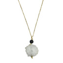 Solar Quartz Lava Necklace
