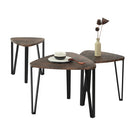 Stacking Side Table Set of 3 Nesting Triangle End Coffee Tables