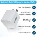 USB C 20W Mini Fast Wall Charger for iPhone & Android phones