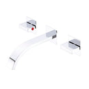 Sumerain Wall Mount Lavatory Faucet Two Handle Bathroom Faucet