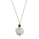 Solar Quartz Lava Necklace