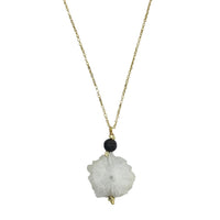 Solar Quartz Lava Necklace