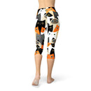 Womens All Over Print Cats Capri Leggings
