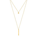 Layered Bar Bullet Necklace