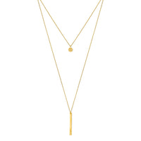 Layered Bar Bullet Necklace