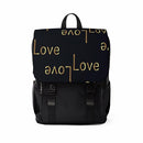 Uniquely You Backpack Bag - Half-Flap / Love Print - Black / B08617