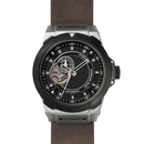 Vento Silver Black Leather