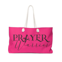 Weekender Tote Bag - Pink and Black Prayer Warrior